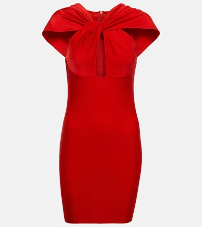 Coperni Cutout Jersey Minidress In Lipstick Red