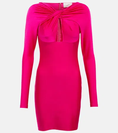 Coperni Cutout Jersey Minidress In Pink