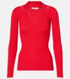Coperni Cut-out Knitted Top In Red