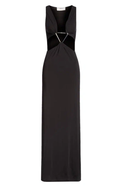 Coperni Cutout Triangle Maxi Dress In Black