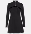 Coperni Cutout Wool-blend Minidress In Black