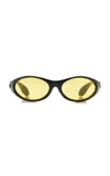 Coperni Cycling Round-frame Acetate Sunglasses In Yellow