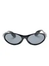 Coperni Oval-frame Sunglasses In Black
