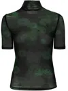 Coperni Cymatics Mesh T-shirt In Black