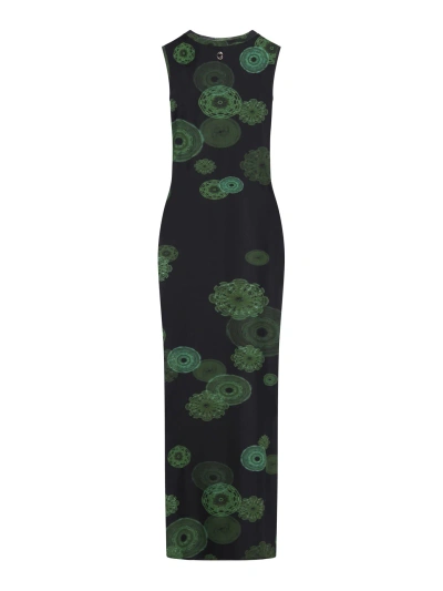 Coperni Cymatics Print Mesh Dress In Black | ModeSens