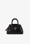 Coperni Data Leather Top Handle Bag In Black