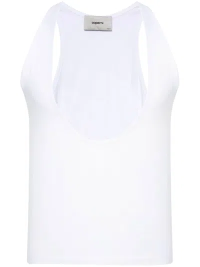 Coperni White Deep Cut Tank Top