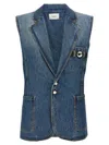 Coperni Vest With Notched Lapels And Pockets In Blue