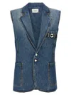 Coperni Vest With Notched Lapels And Pockets In Blue