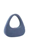 Coperni Swipe Denim Top Handle Bag In Blue