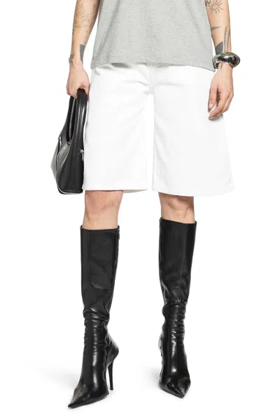 Coperni Denim Bermuda Shorts In White