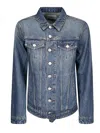 Coperni Denim Body Jacket With Pointed Collar In Blue