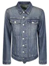 Coperni Denim Body Jacket With Pointed Collar In Gray