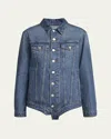Coperni Denim Bodysuit Jacket In Blue