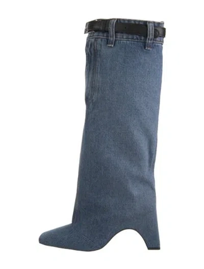 Pre-owned Coperni Denim Boots In Blue