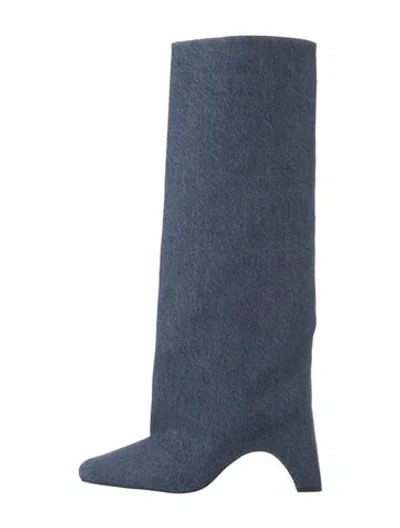 Pre-owned Coperni Denim Boots In Blue