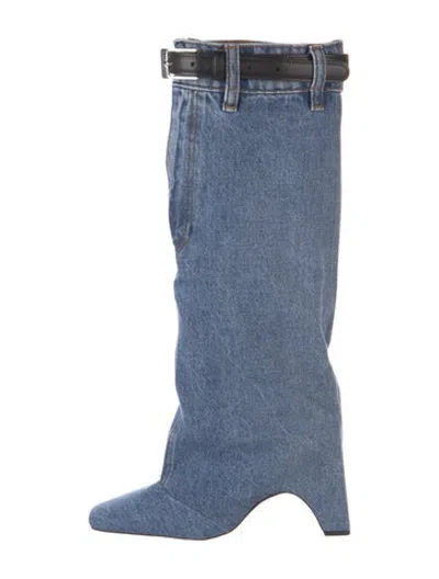 Pre-owned Coperni Denim Boots In Blue