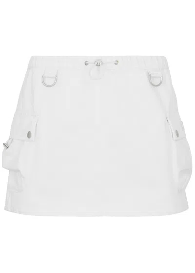 Coperni Denim Cargo Mini Skirt In White