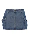 Coperni Blue Cotton Denim Cargo Mini Skirt In Blue