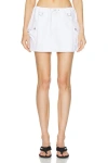 Coperni Denim Cargo Mini Skirt In White