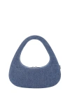 Coperni Swipe Denim Top Handle Bag In Blue