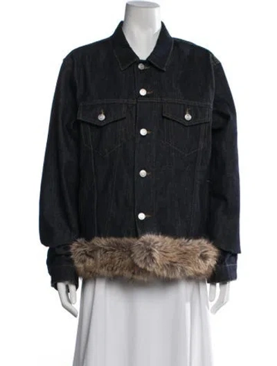 Pre-owned Coperni Denim Jacket In Black/blue