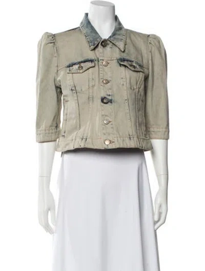 Pre-owned Coperni Denim Jacket In Neutrals