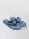 Coperni Denim Logo Slides Flat Sole