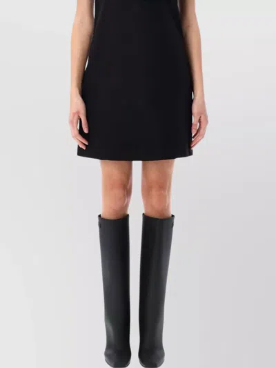 Coperni Denim Mini Dress Belted In Black