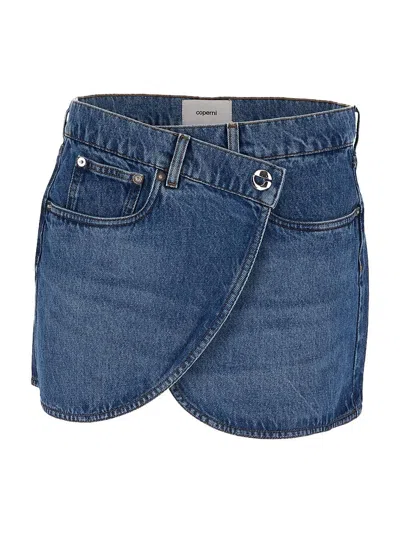 Coperni Denim Mini Skirt In Blue