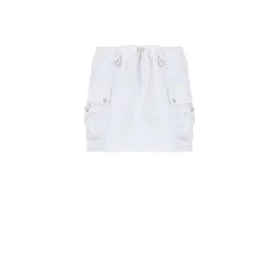 Coperni Denim Mini Skirt In White