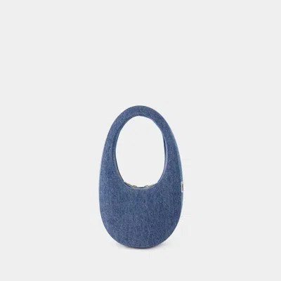 Coperni Denim Mini Swipe Bag -  - Canvas - Washed Blue