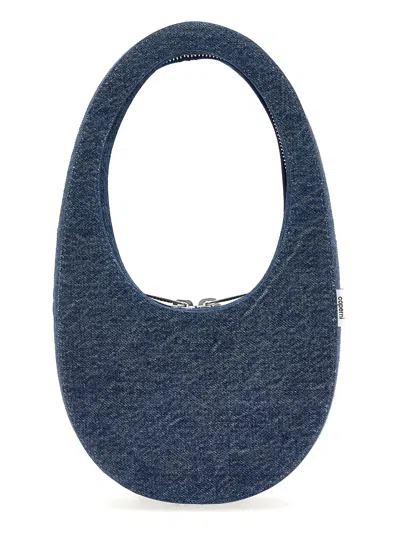 Coperni Denim Mini Swipe Bag Hand Bags In Blue