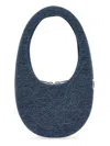 Coperni Oval Denim Swipe Bag Handbag In Blue
