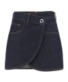 Coperni Asymmetric Denim Miniskirt In Black