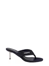 Coperni 70mm Denim Branded Thong Sandal