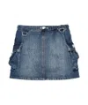 Coperni Blue Open Hip Denim Shorts In Blue