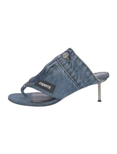 Pre-owned Coperni Denim Slides In Blue