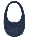 Coperni Oval Denim Swipe Bag Handbag In Blue