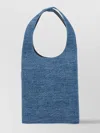 Coperni Denim Texture Shoulder Bag With Top Handle