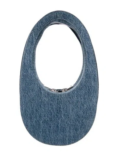 Pre-owned Coperni Denim Top Handle Bag In Blue