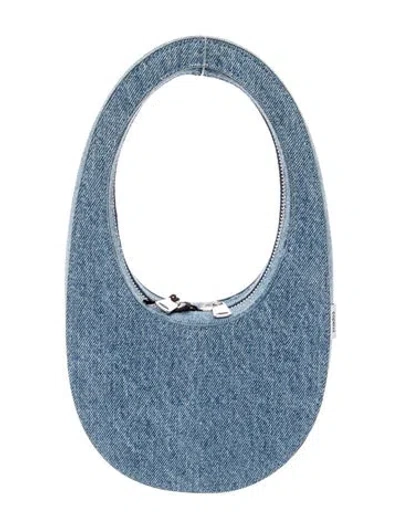 Pre-owned Coperni Denim Top Handle Bag W/ Tags In Blue