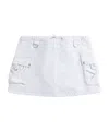Coperni Denim Cargo Mini Skirt In White