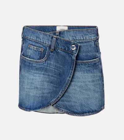 Coperni Denim Wrap Skirt In Blue