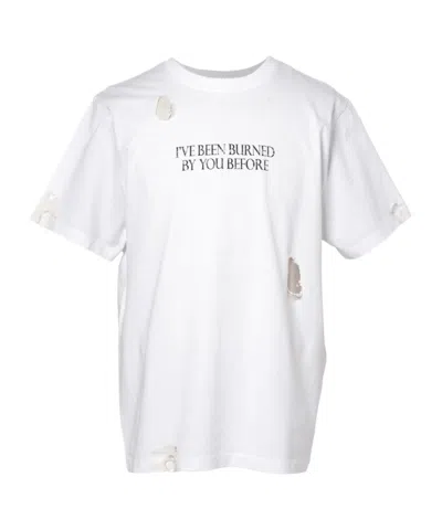 Coperni Disney X  Burned By You Before Boxy T-shirt In White