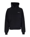Coperni Maleficent Hooded Cotton Sweatshirt With Kangaroo Pocket In Black