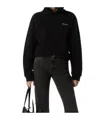Coperni Maleficent Hooded Cotton Sweatshirt With Kangaroo Pocket In Black