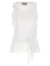 Coperni Distressed Rose Rib Tank Top