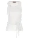 Coperni Distressed Rose Rib Tank Top