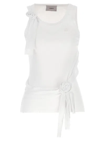 COPERNI COPERNI 'DISTRESSED ROSE RIB' TANK TOP